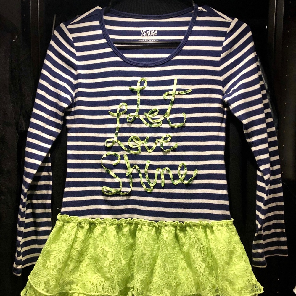 Girls top size 12 Justice